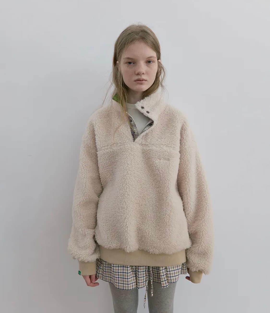 노컨텐츠 덤블 스웻셔츠 아이보리 상품이미지1