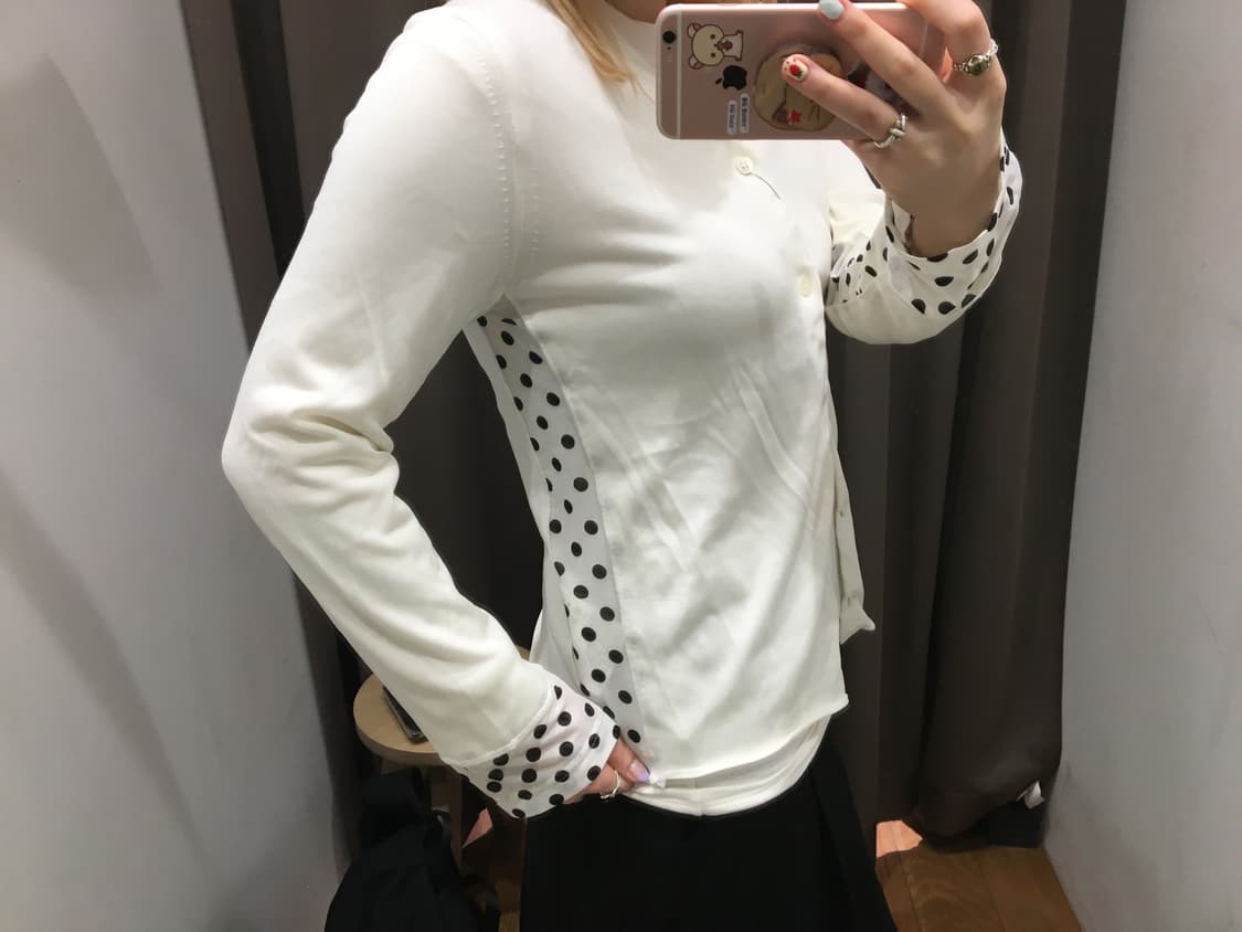 꼼데가르송 블랙 도트 가디건 상품이미지2