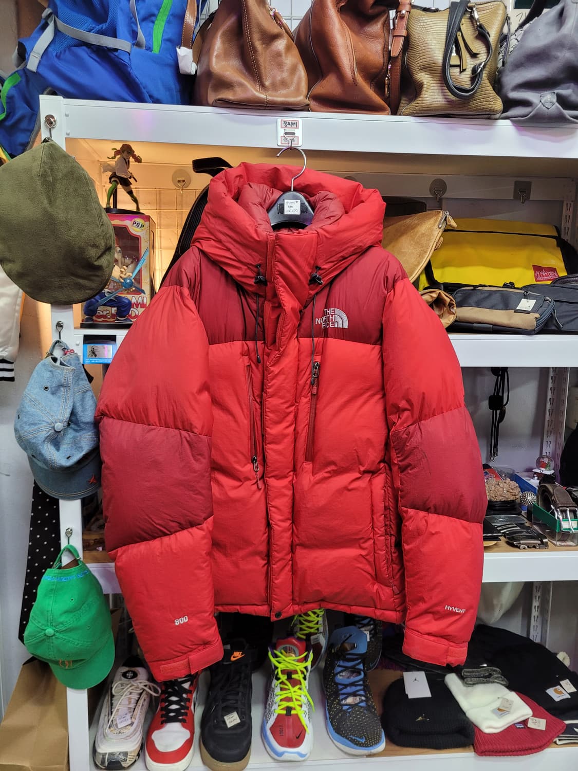 노스페이스 800 레드 패딩 HYBENT  상품이미지1