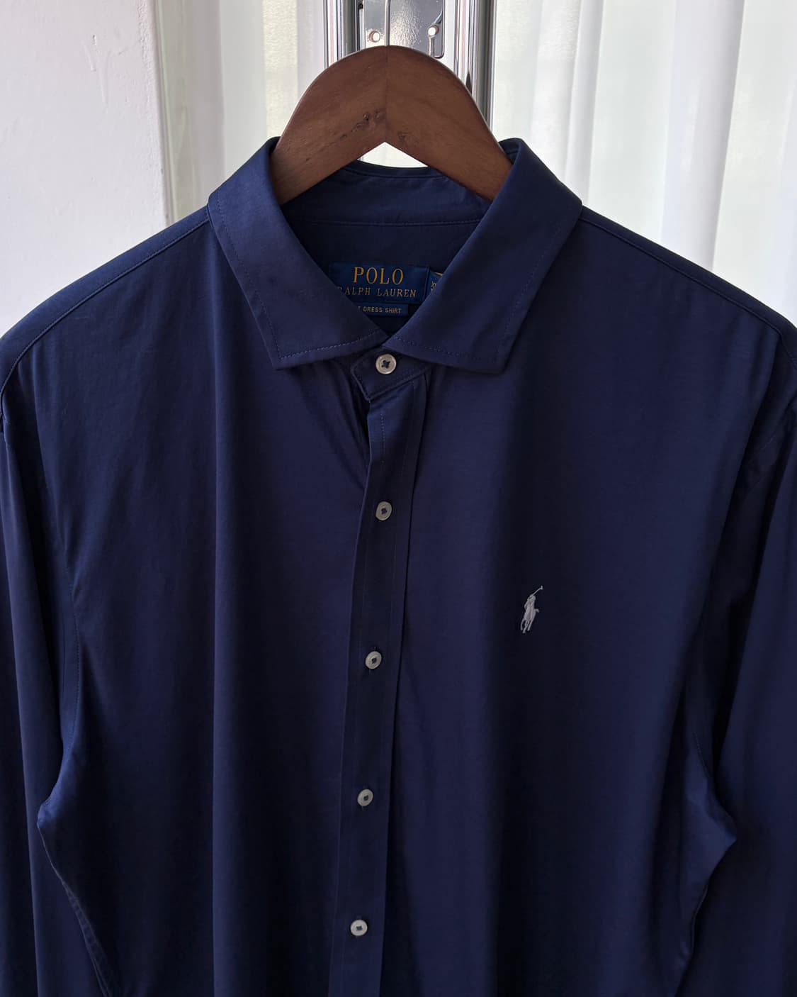 [XL](새상품)폴로 랄프로렌 크롭 니트 드레스 셔츠 navy 상품이미지6