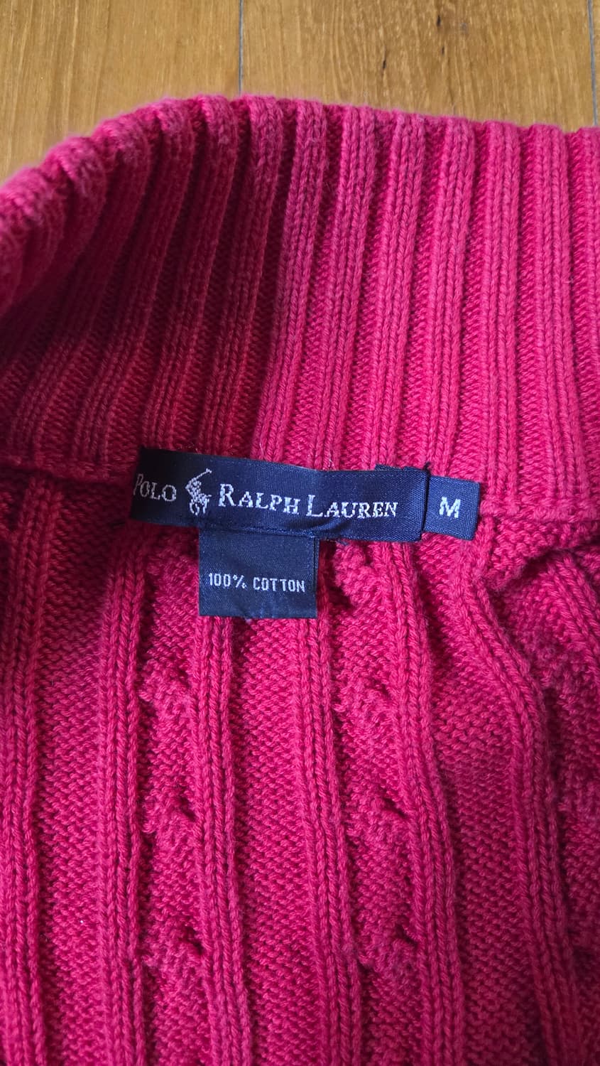 폴로 랄프로렌 레드 케이블 니트 집업 상품이미지4