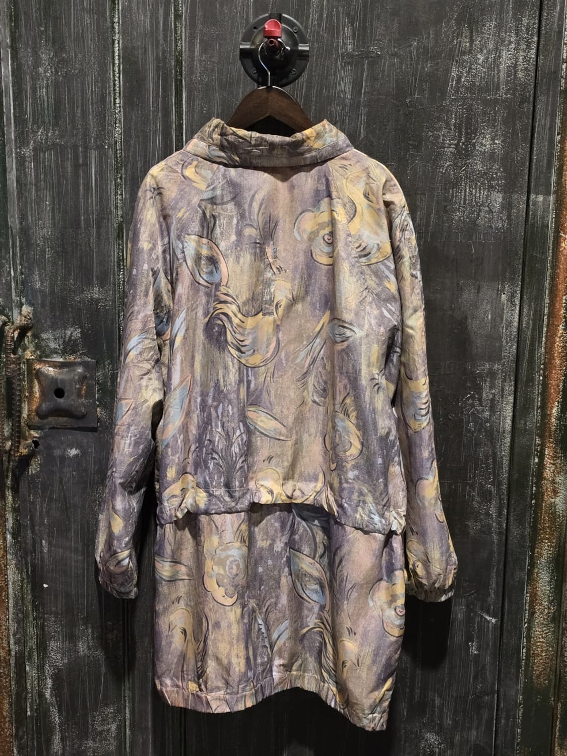 80s Abstract Pattern Windbreaker Jacket 상품이미지6