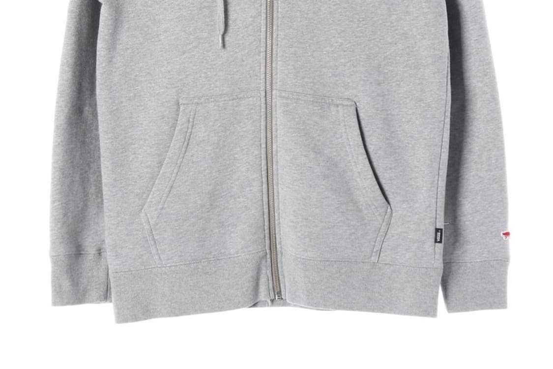 VANS 클래식 화이트 자수 로고 후드 집업 그레이 M 상품이미지5