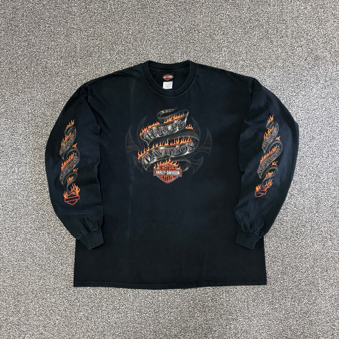 빈티지 할리데이비슨 플레임 롱슬리브 티셔츠 상품이미지1
