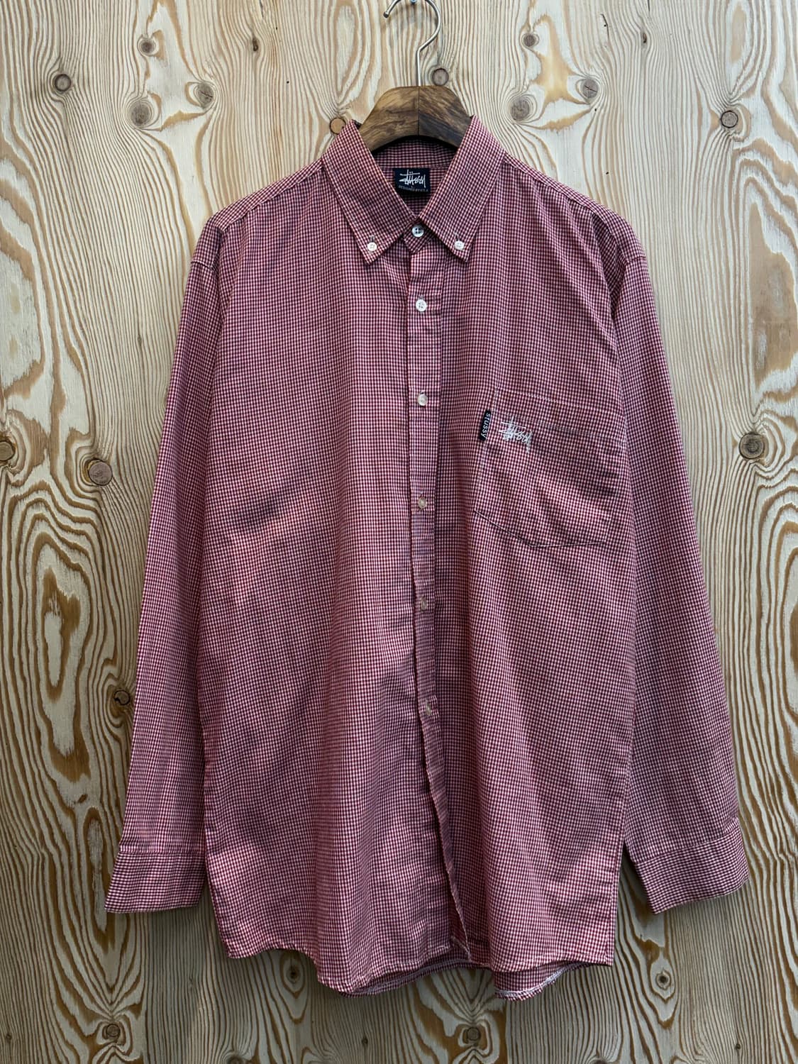 90’s 스투시 체크 셔츠 상품이미지1