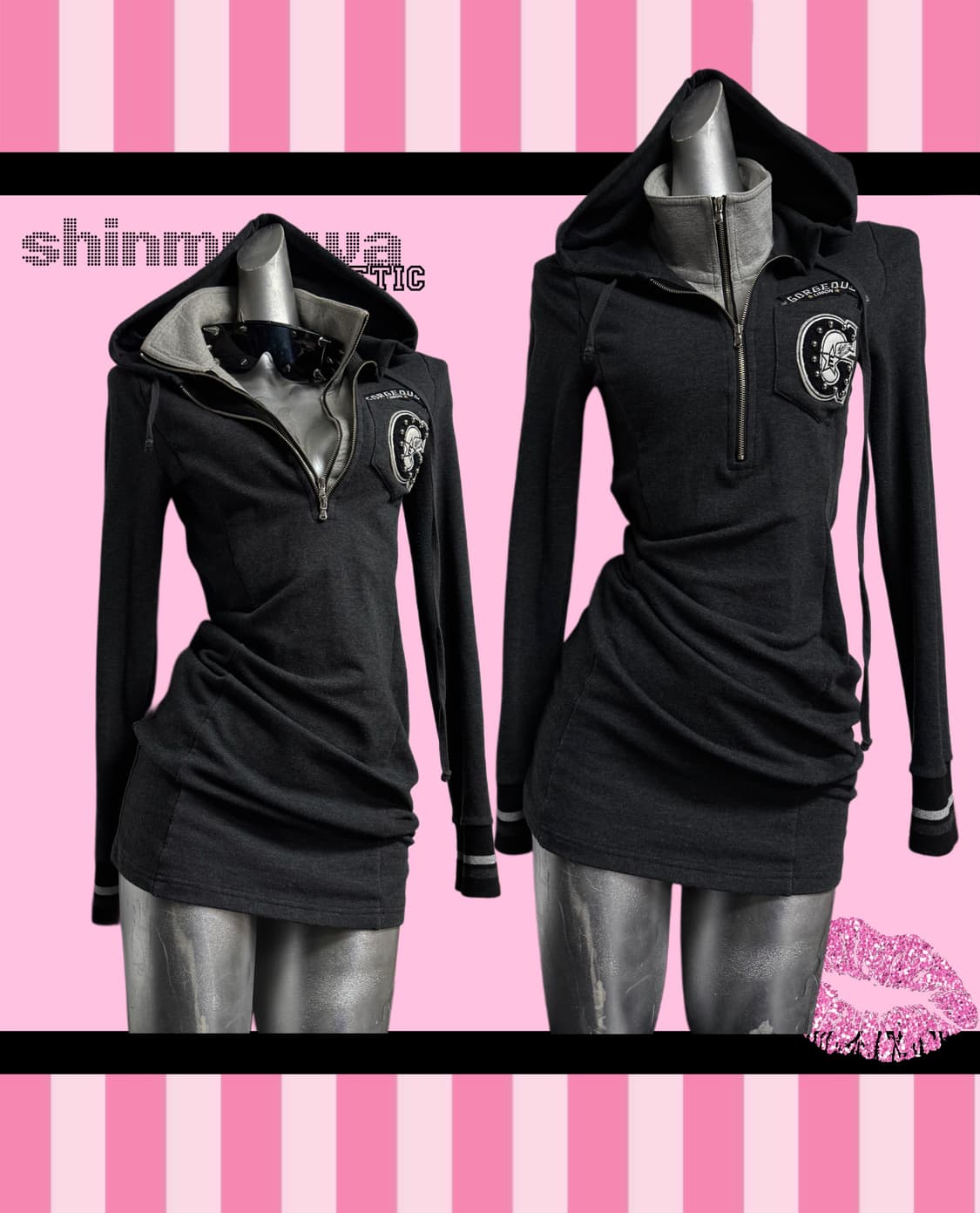 에고이스트 펑크 스터드 후드원피스  상품이미지1