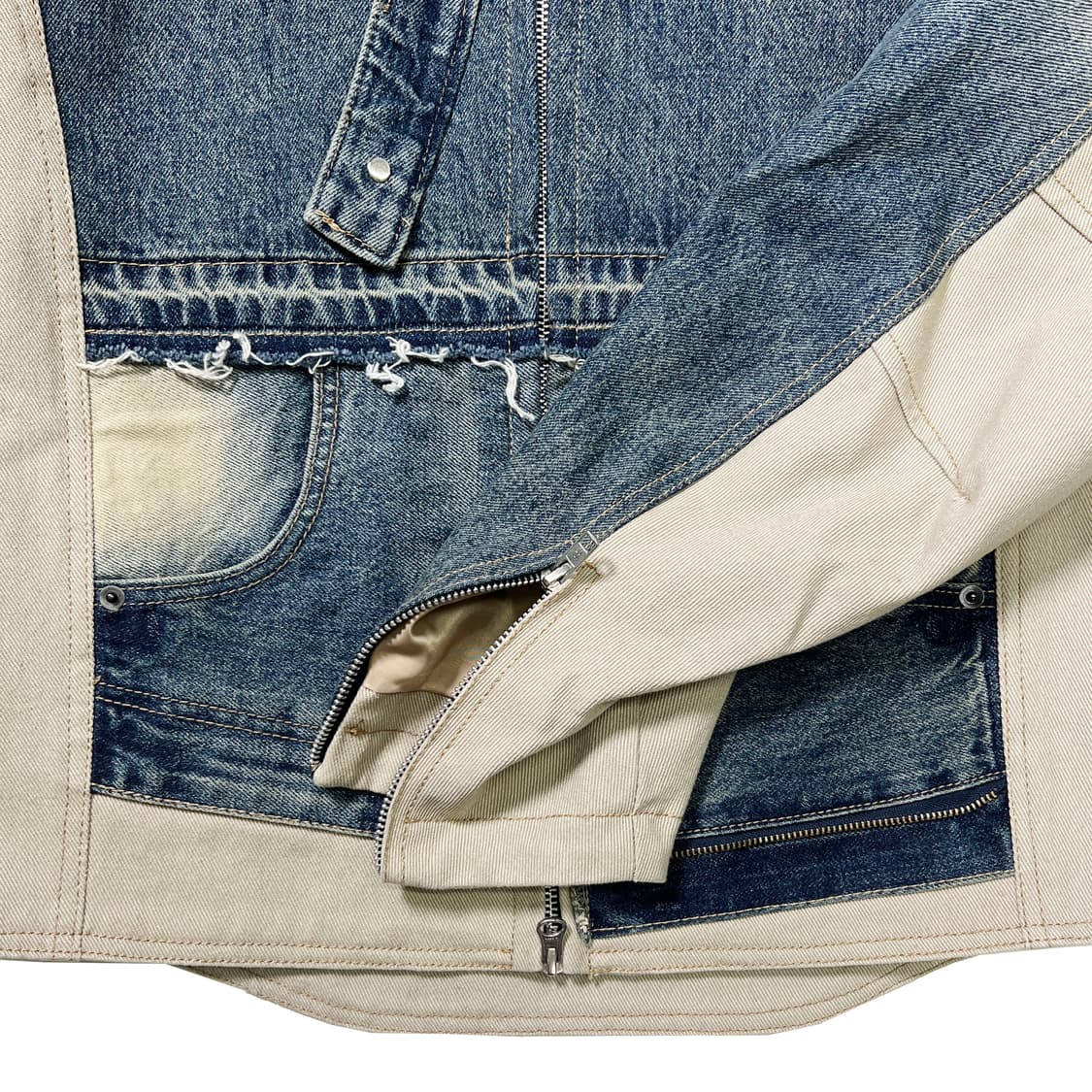 써저리 리빌드 데님 바이커 자켓 (S) 상품이미지6