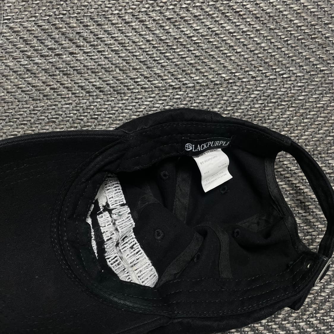 BLACK PURPLE 레터링 로고 디스트로이드 볼캡y 5252 상품이미지5