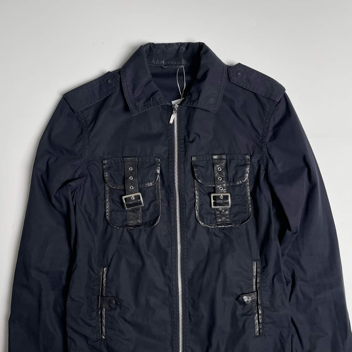 Abahouse 레더 트리밍 코튼 자켓 상품이미지2