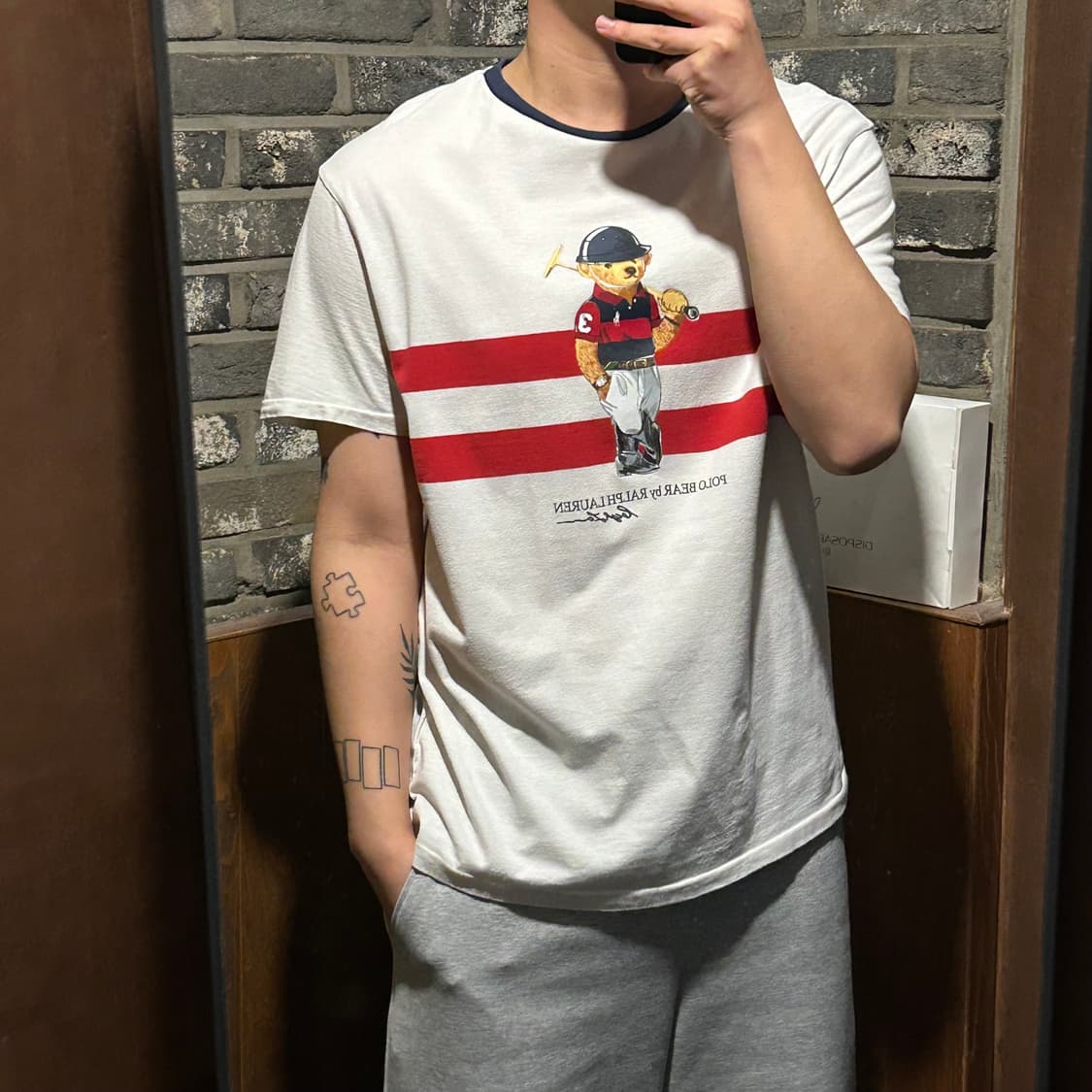 L) 폴로 랄프로렌 폴로베어 반팔티 화이트 상품이미지8