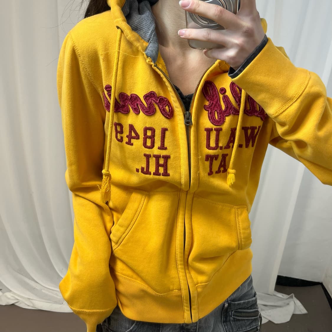 Who.A.U Mustard Zip Hoodie 상품이미지3