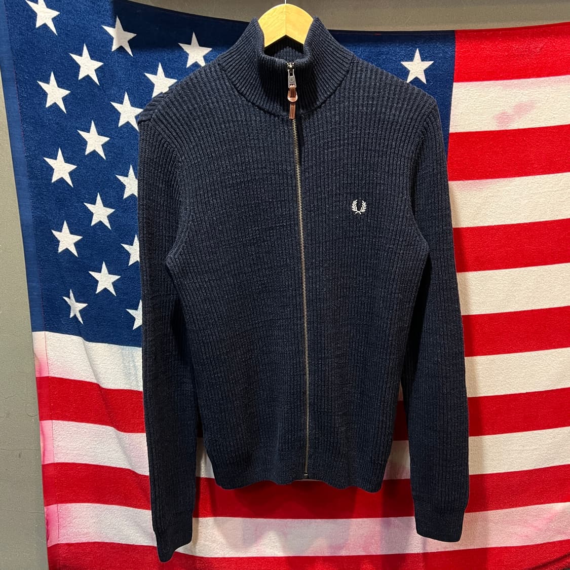 프레드페리 니트집업 상품이미지1