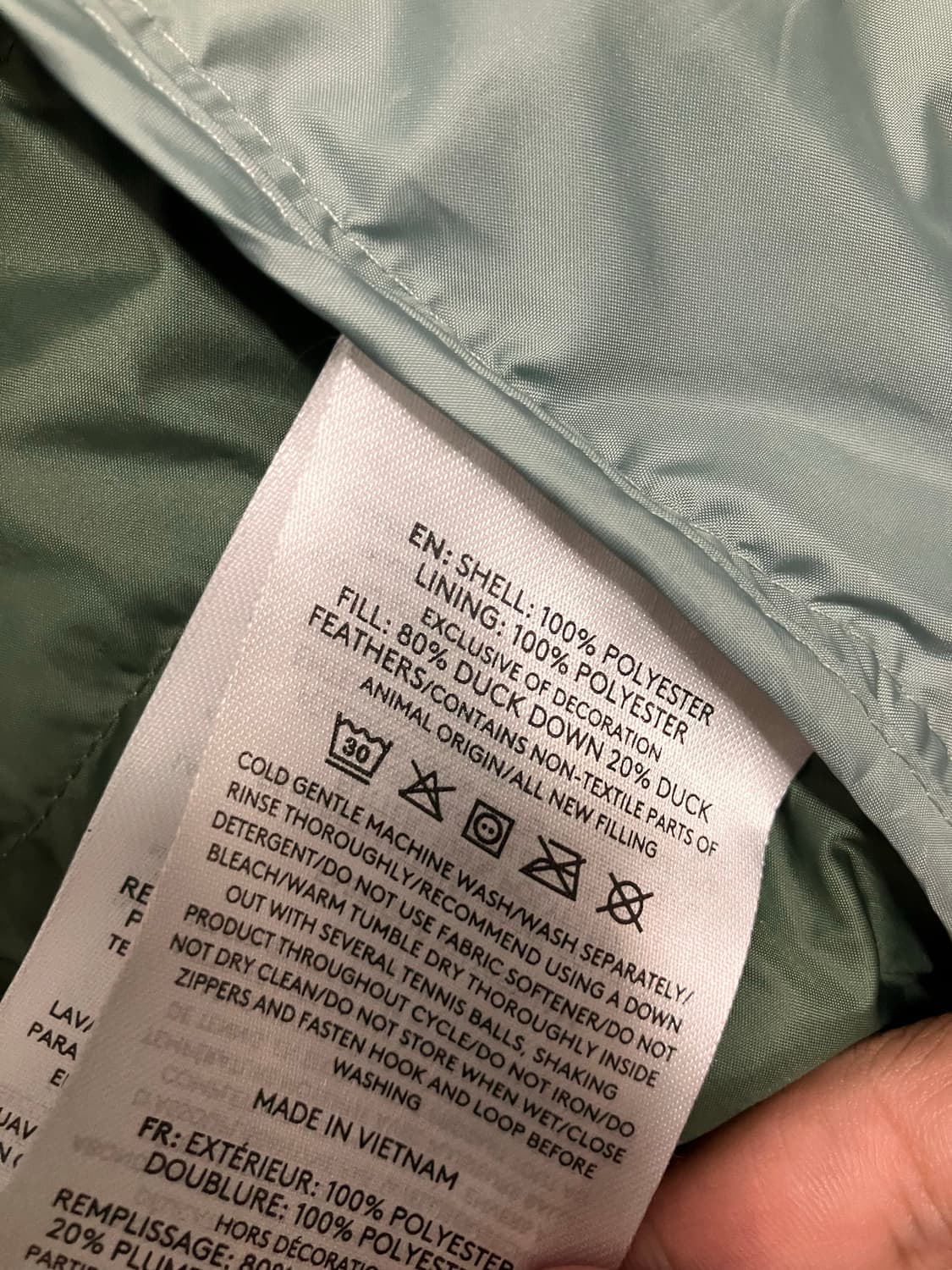 kathmandu 경량패딩 애플민트 상품이미지5