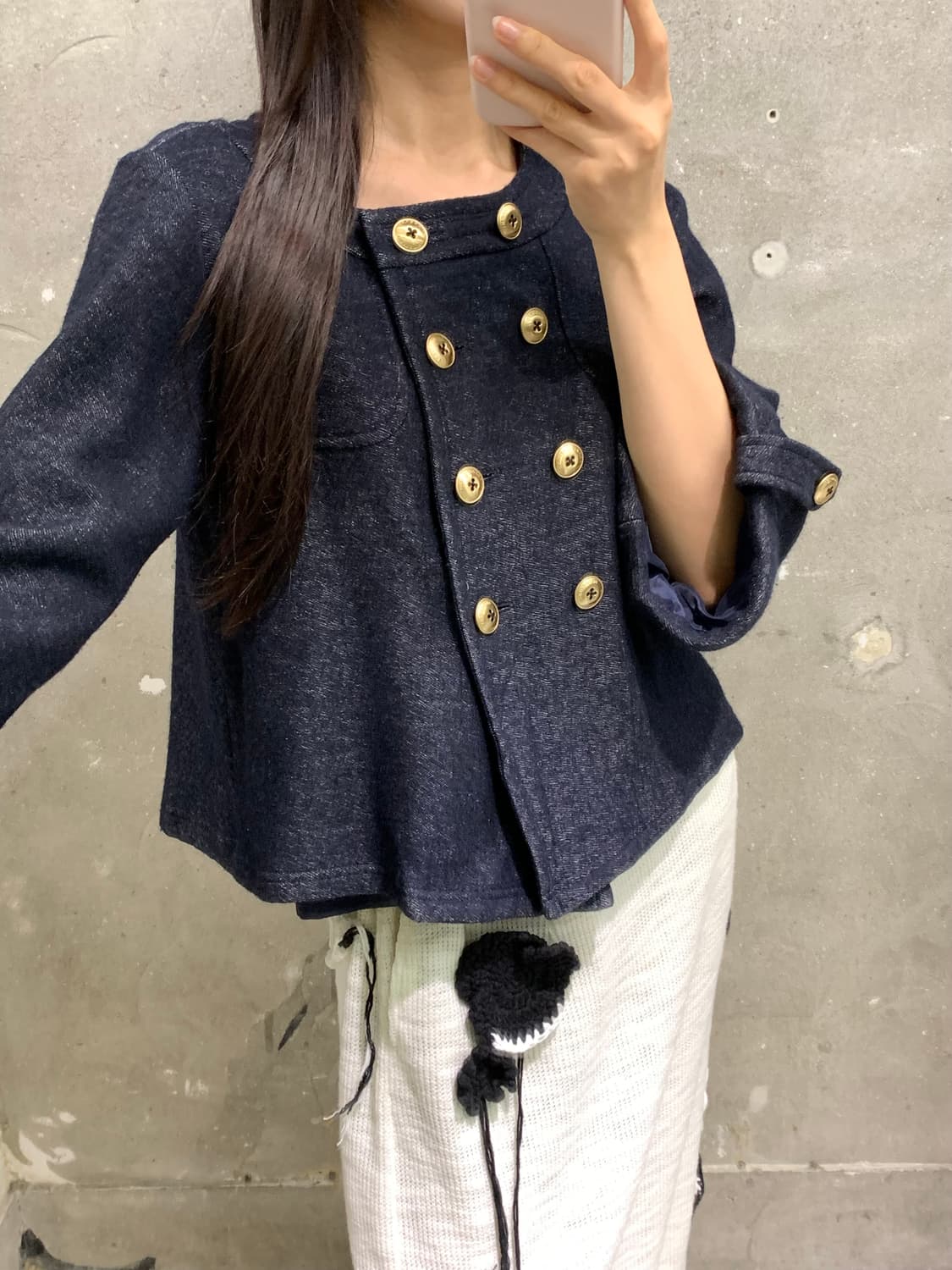 Burberry 버버리 블루라벨 울 더블버튼 하프 자켓 상품이미지3