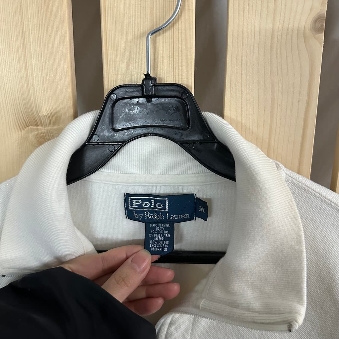 (L) 폴로 랄프로렌 아이보리 코튼 집업 상품이미지5