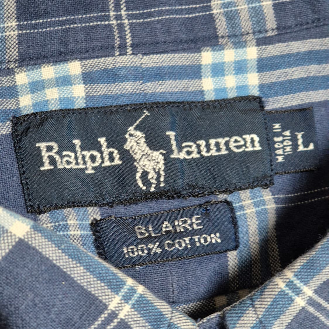 [L] 폴로 박스핏 블레어 네이비 체크 -512 상품이미지2