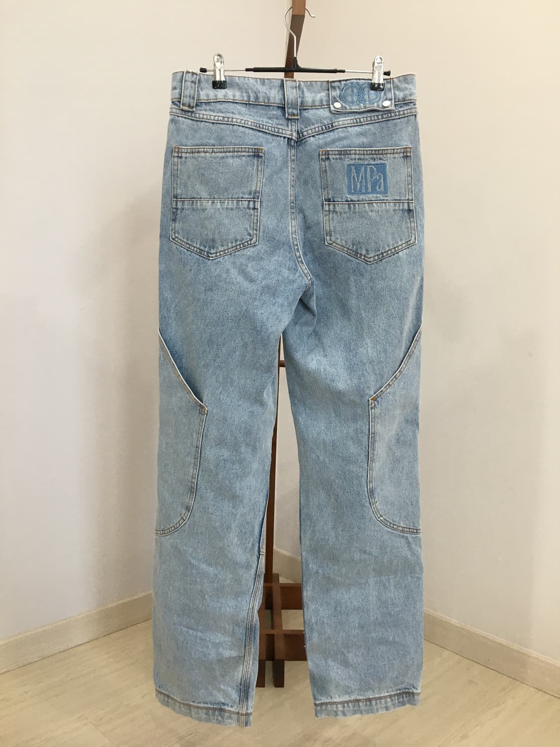 (m) MPa CALF POCKET PANTS (STEEL BLUE) 상품이미지3
