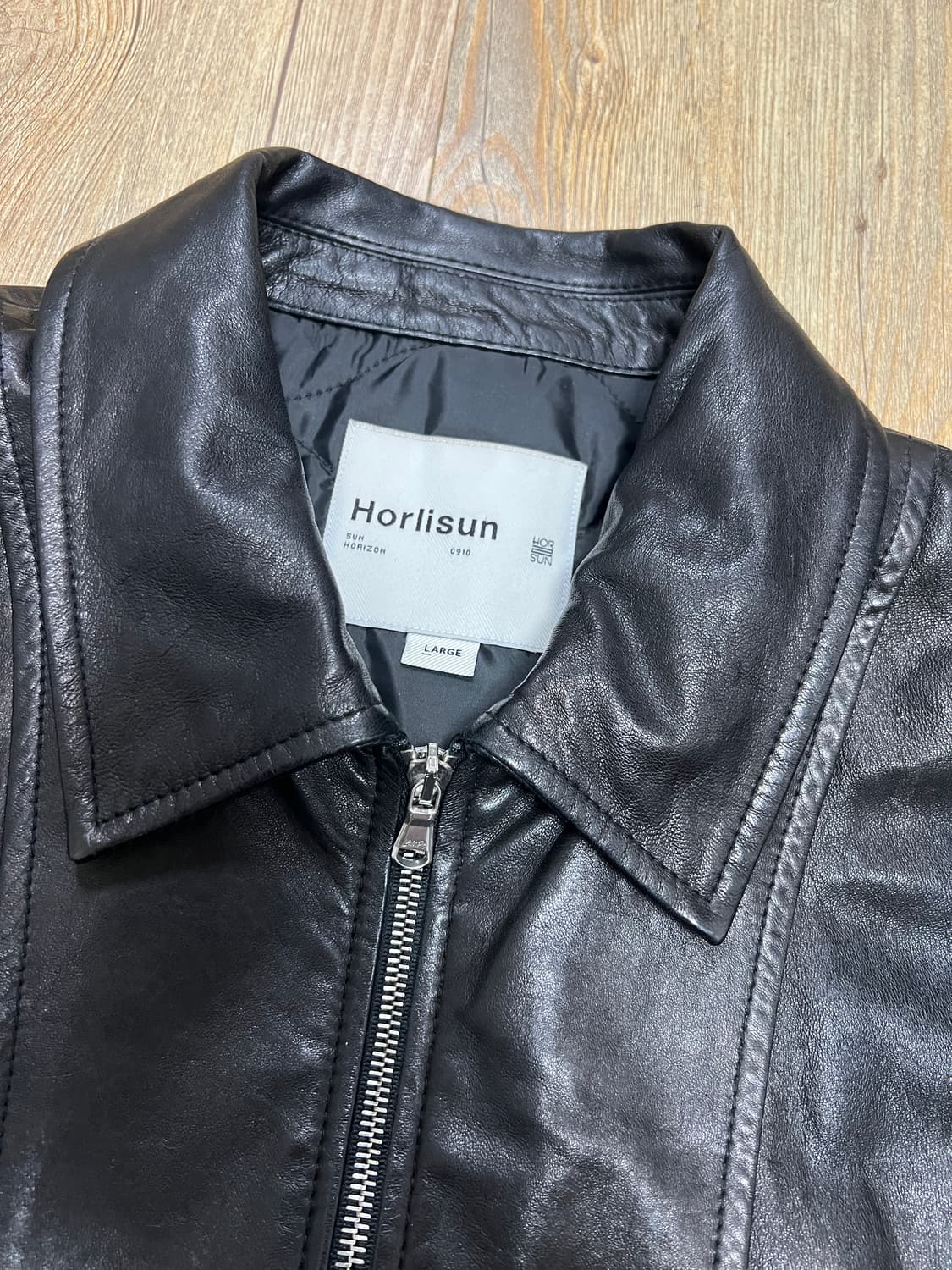 택포30) 홀리선 캐피탈 레더 자켓 L 베지터블 양가죽 상품이미지2