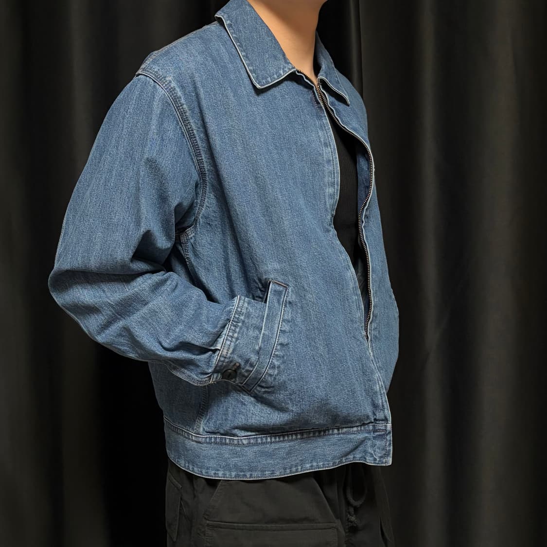 유니클로 데님 집업 블루종 L사이즈 상품이미지5