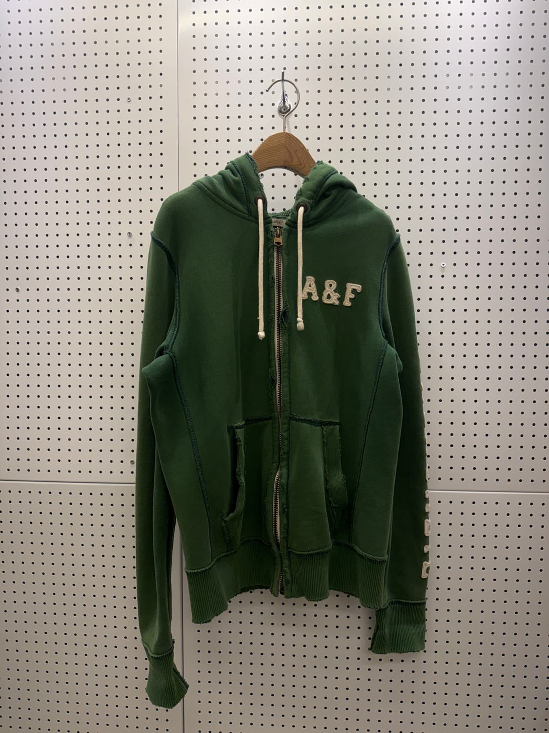 아베크롬비 y2k 디스트로이드 디테일 빈티지 후드 집업 U73 상품이미지2