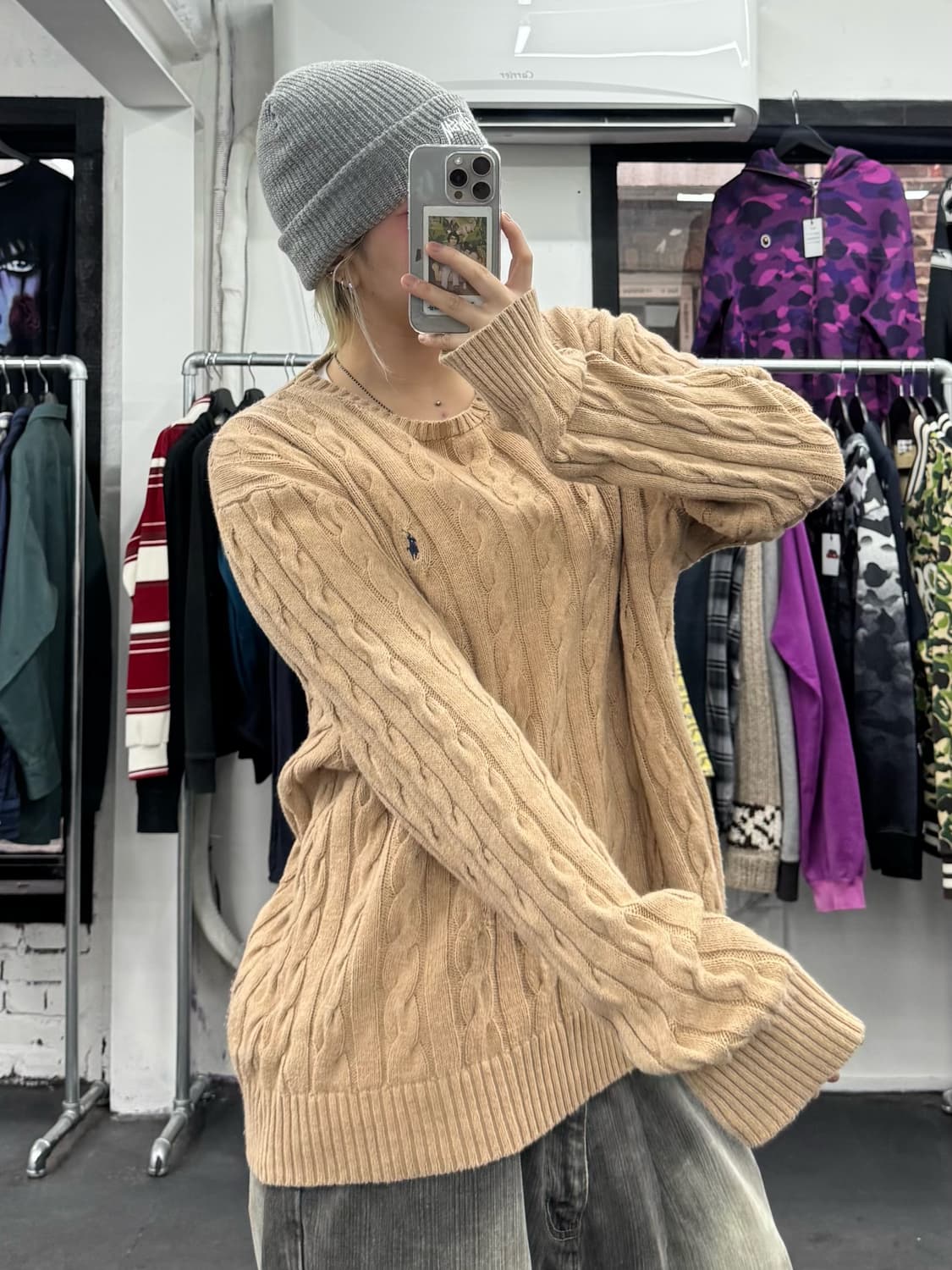 폴로 랄프로렌 브라운 꽈베기 니트 상품이미지4