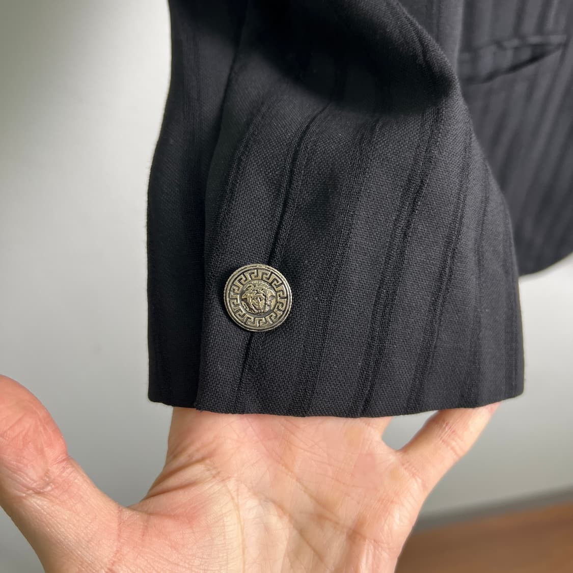 지아니 베르사체 빈티지 블랙 스트라이프 싱글 블레이저 상품이미지6