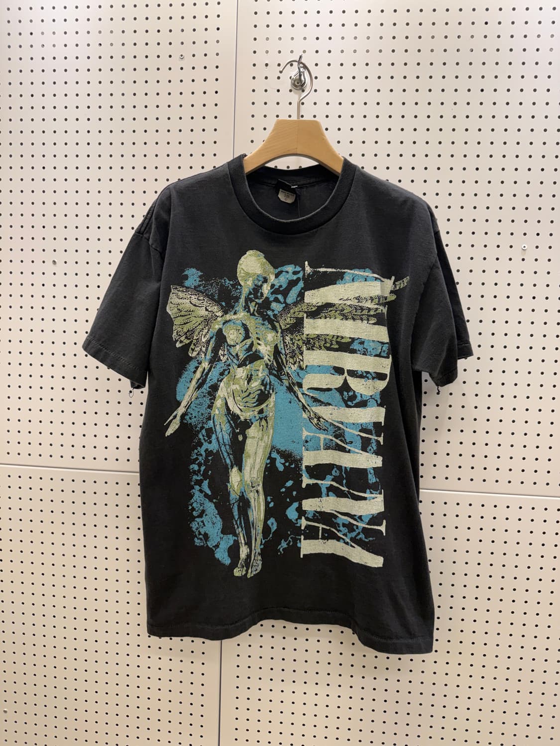 너바나 인 유테로 앨범 엔젤 프린팅 반팔 티셔츠 U1723 상품이미지2