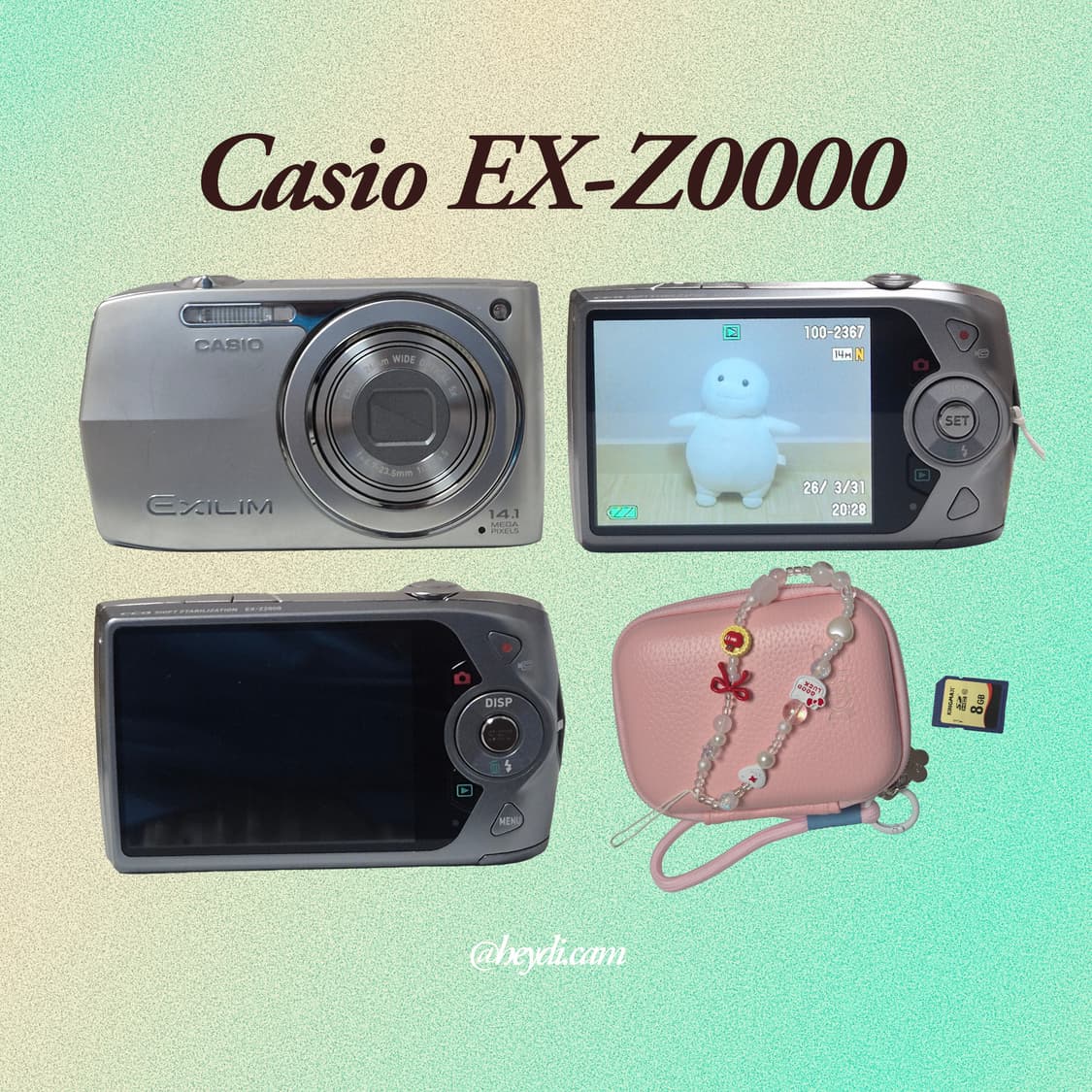 (로제, 모카, 아일릿) 미품급 카시오 EX-Z2000 실버 상품이미지2