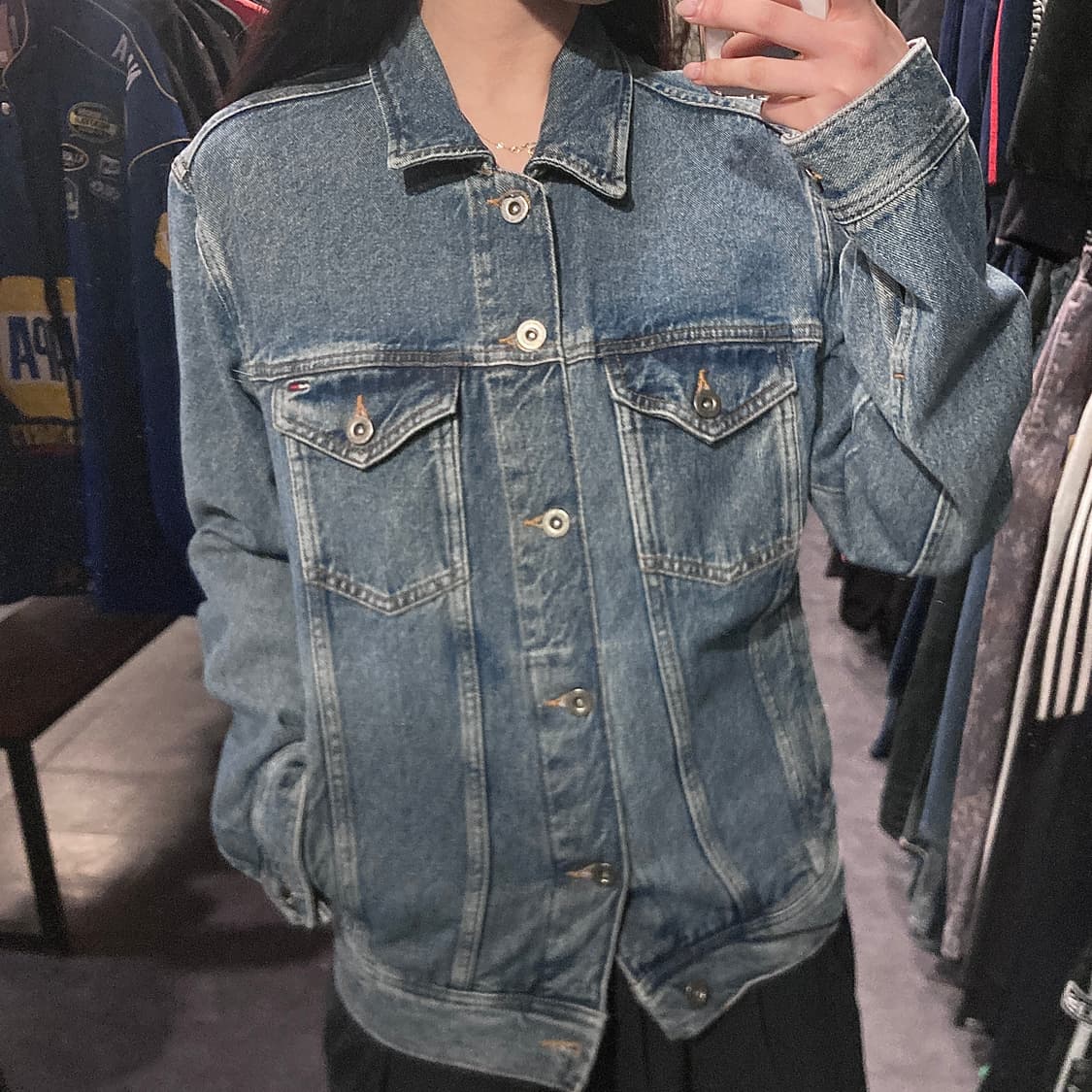 [IM] 타미힐피거 데님 패치워크 트러커 자켓 상품이미지1