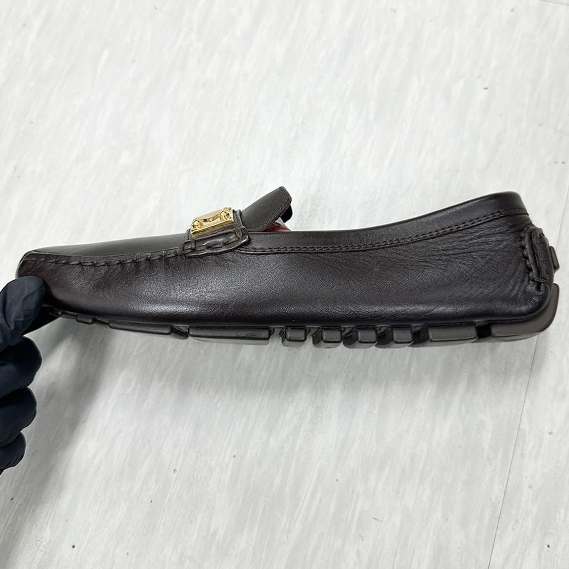 루이비통 레더 로퍼 다크브라운 37.5 240-245mm 상품이미지4