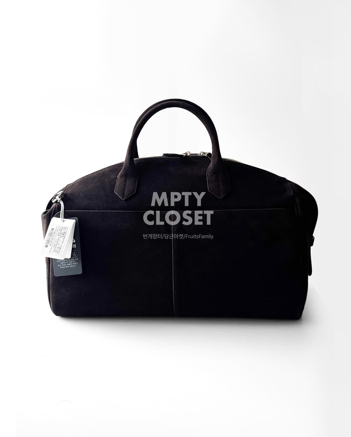 타임옴므 스웨이드 포켓 더플백 다크브라운 상품이미지1