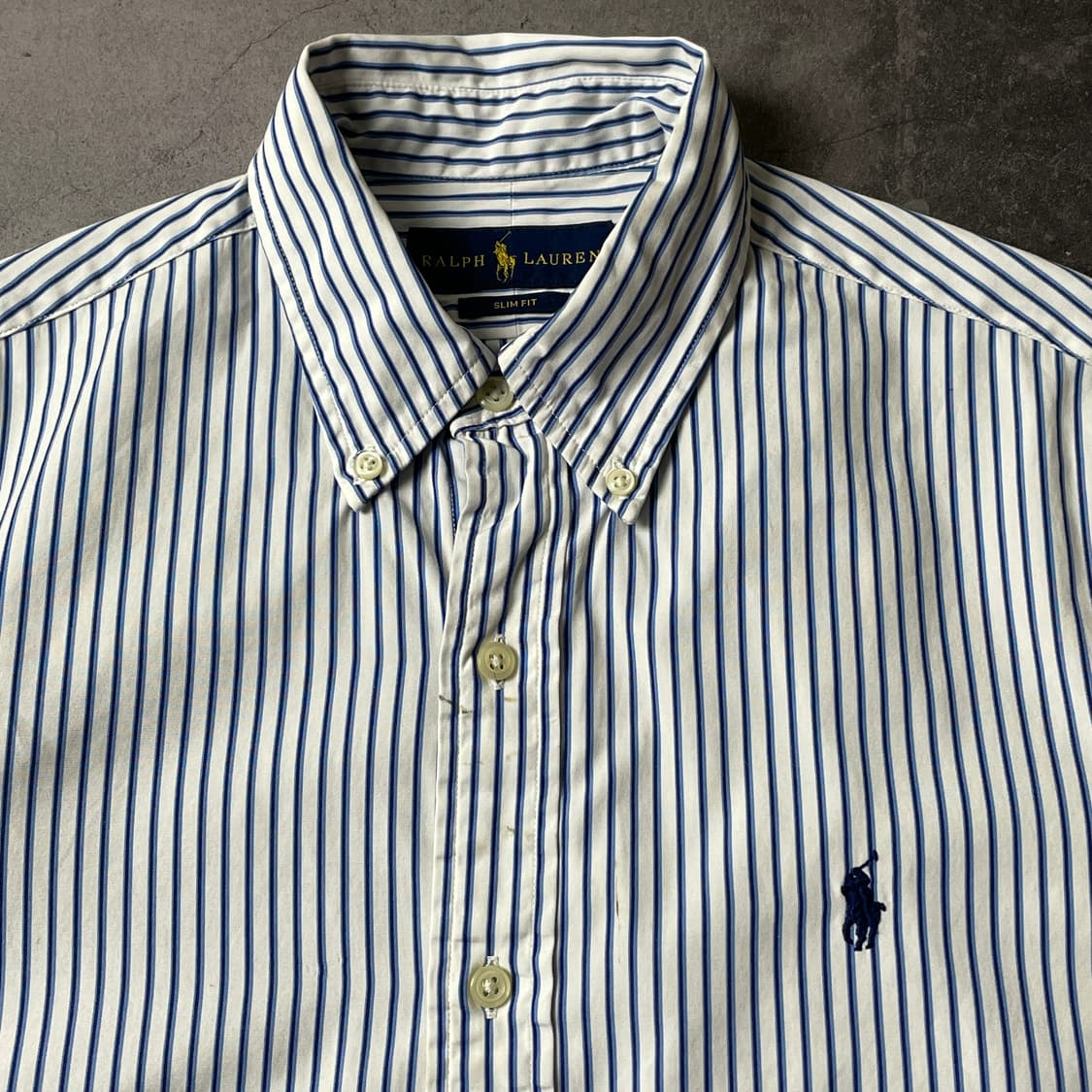 RALPH LAUREN 랄프로렌 블루 스트라이프 코튼 셔츠 A00419 상품이미지2