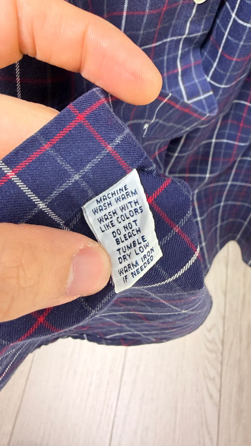 폴로 랄프로렌 체크 남방 긴팔 네이비 상품이미지4