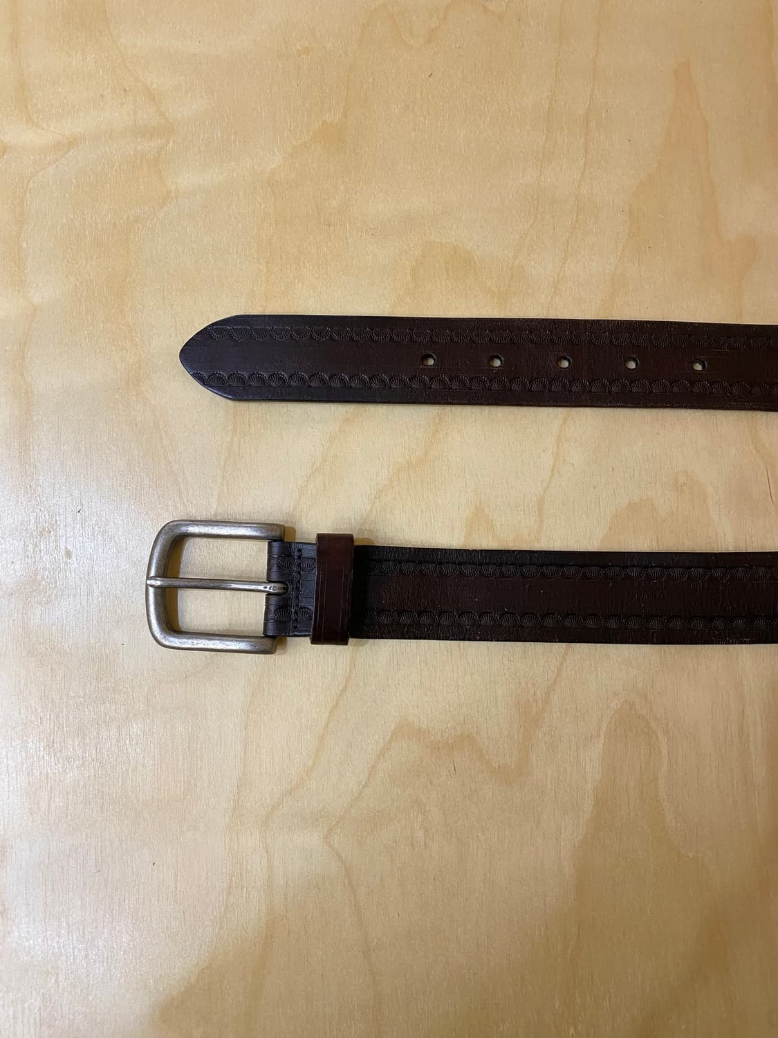 VTG carving leather belt 빈티지 음각 레더 벨트 상품이미지4