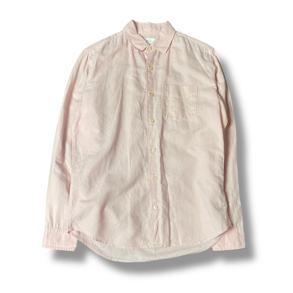 GAP 갭 스탠다드핏 린넨코튼 핑크 셔츠 S 상품이미지1