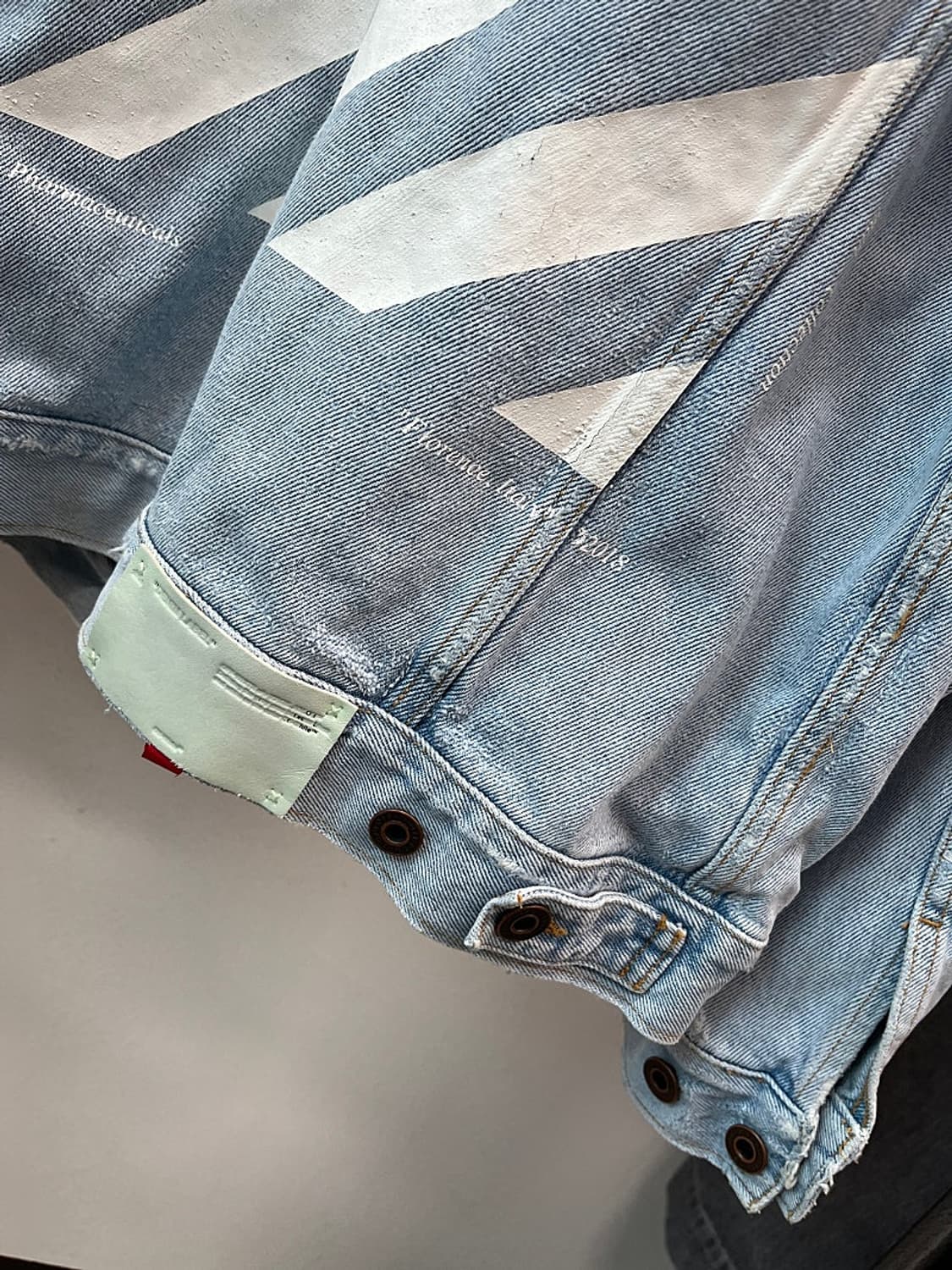 100) 오프화이트 프린트 청자켓  상품이미지7