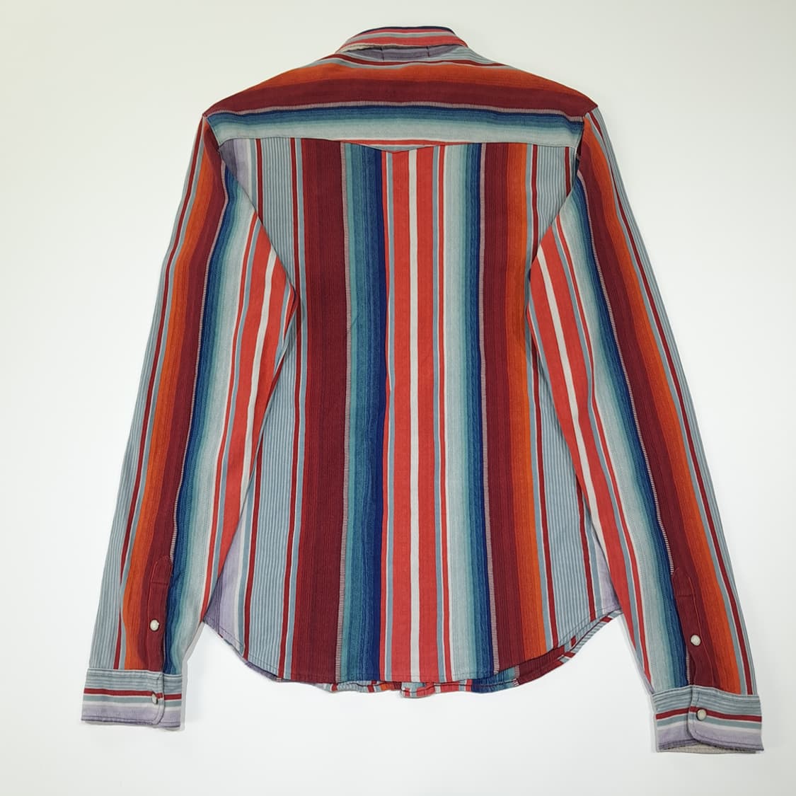 CL889 M 폴로 90s 슬럽 코튼 스트라이프 럭셔리 웨스턴 셔츠 남 상품이미지8