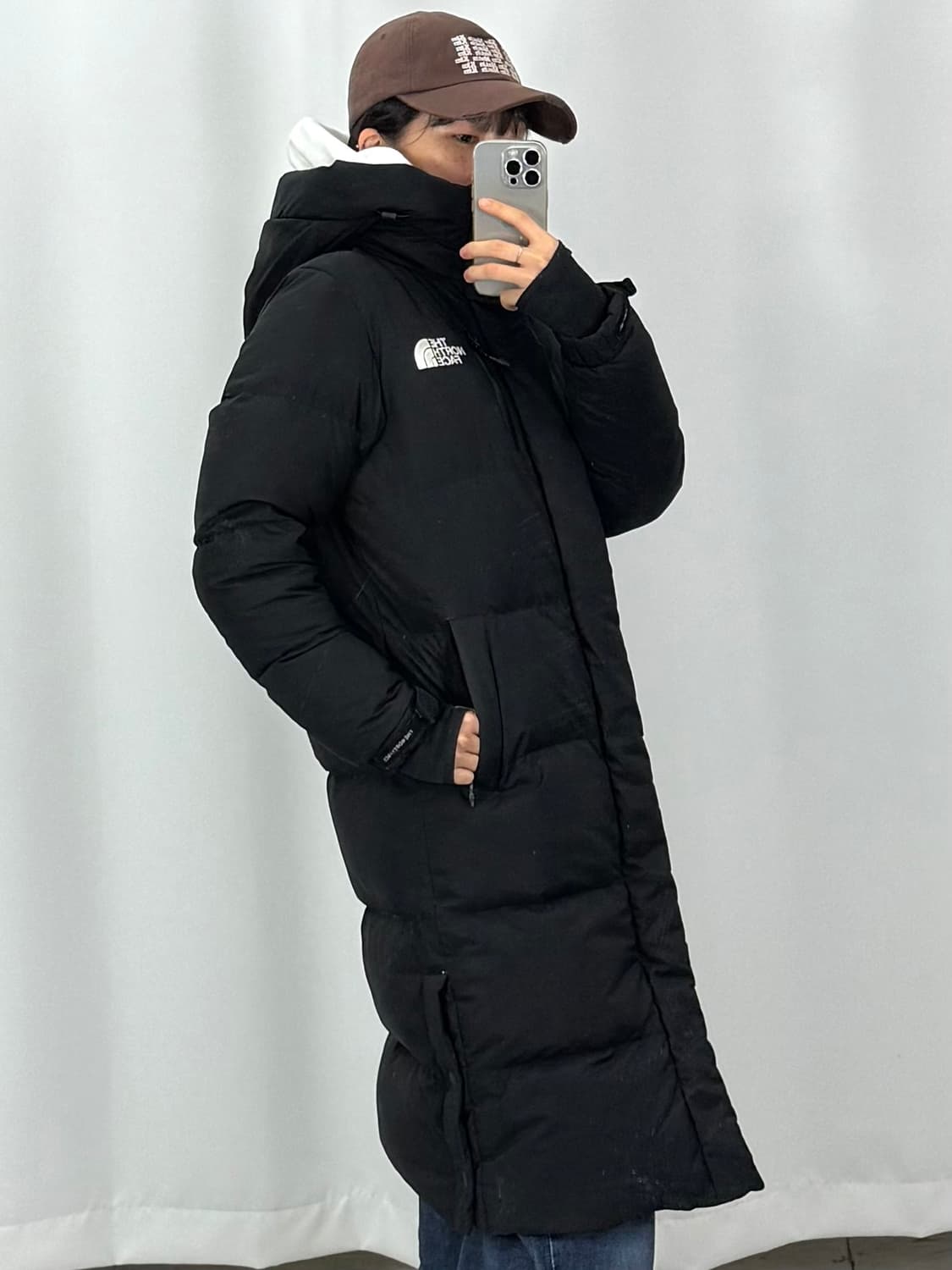  [L]노스페이스 블랙 구스 롱패딩 CK9813 상품이미지3