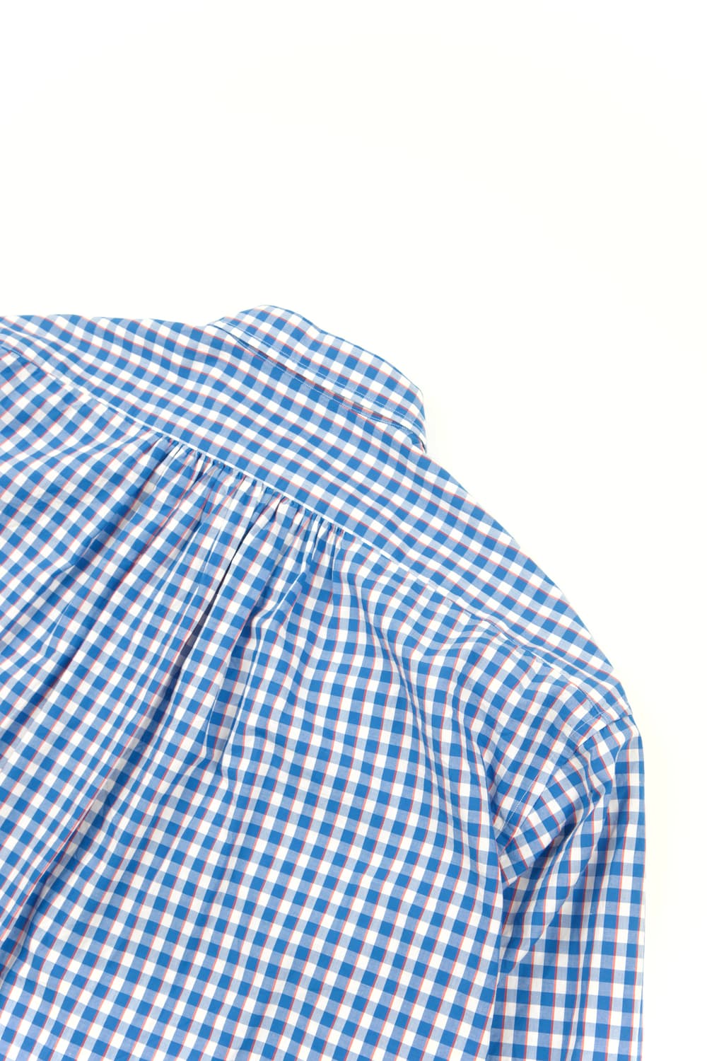 Porter classic 롤업 깅엄 체크셔츠 블루화이트 상품이미지7