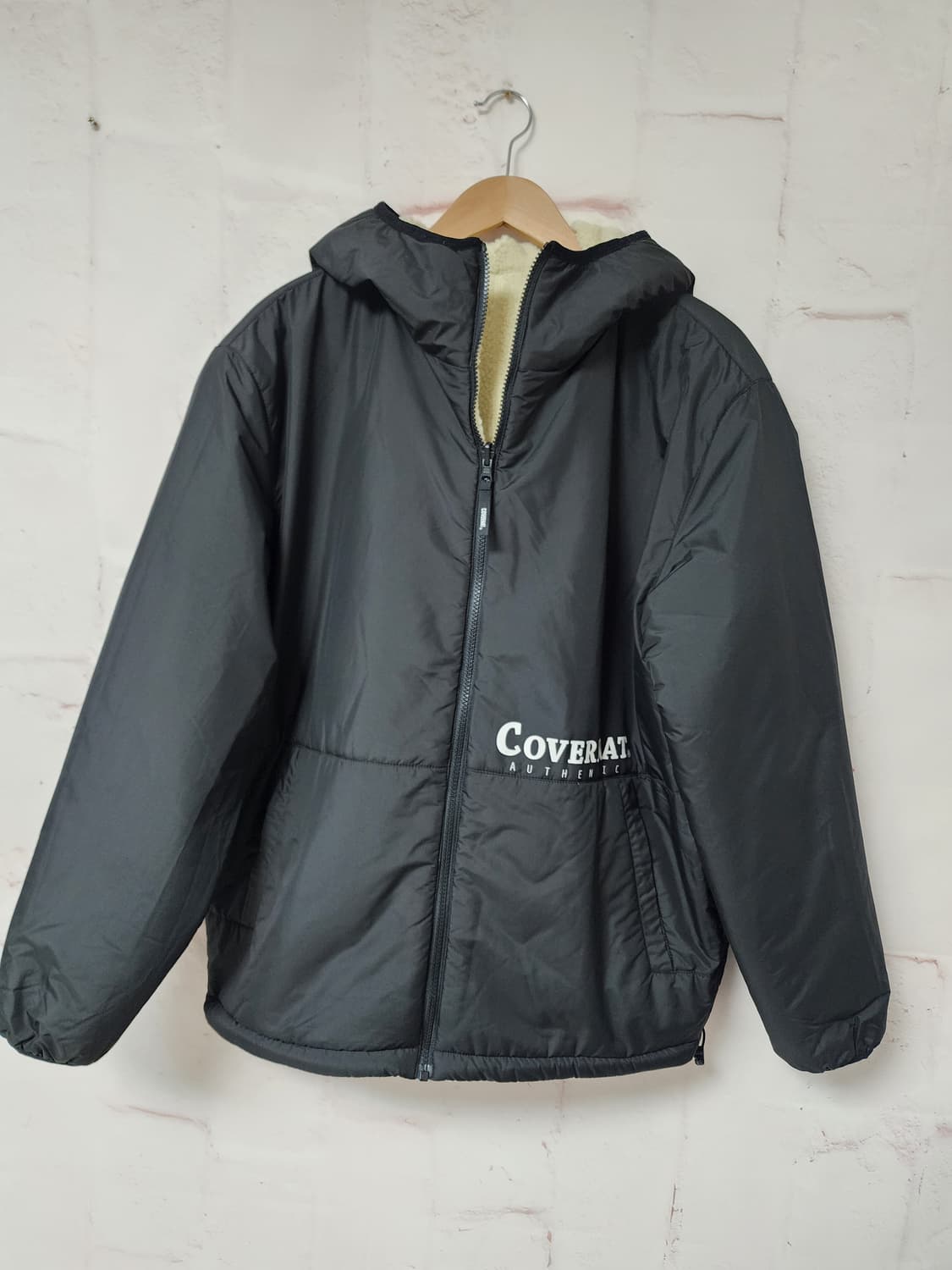 커버낫 블랙 양면 후드 패딩
 상품이미지1