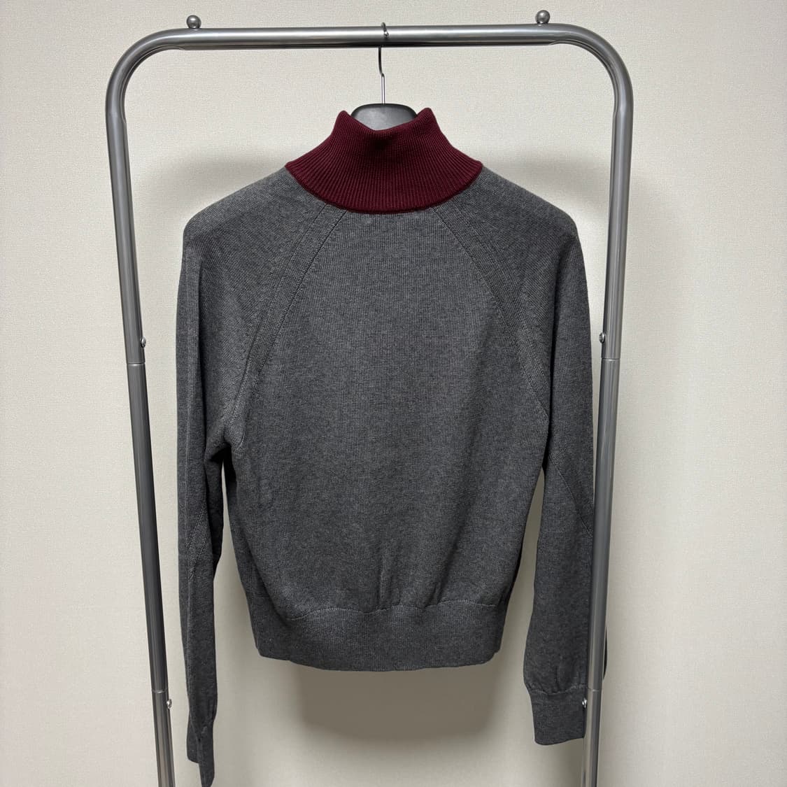 M) vuja de 부자데 하프 집업 니트 그레이 상품이미지3