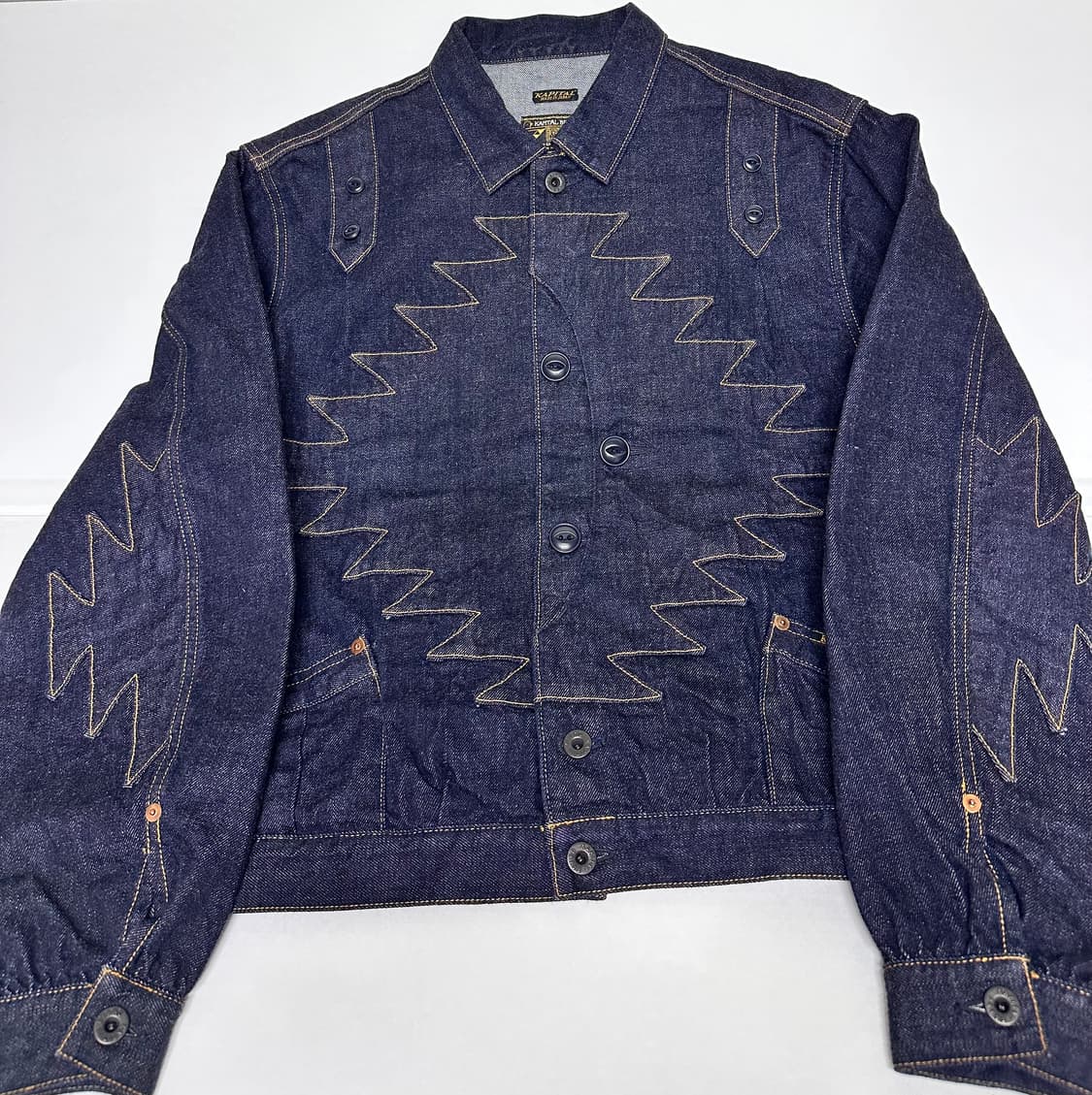 캐피탈 12온즈 데님 산토 도밍고 썬더버드 자켓 인디고 상품이미지2