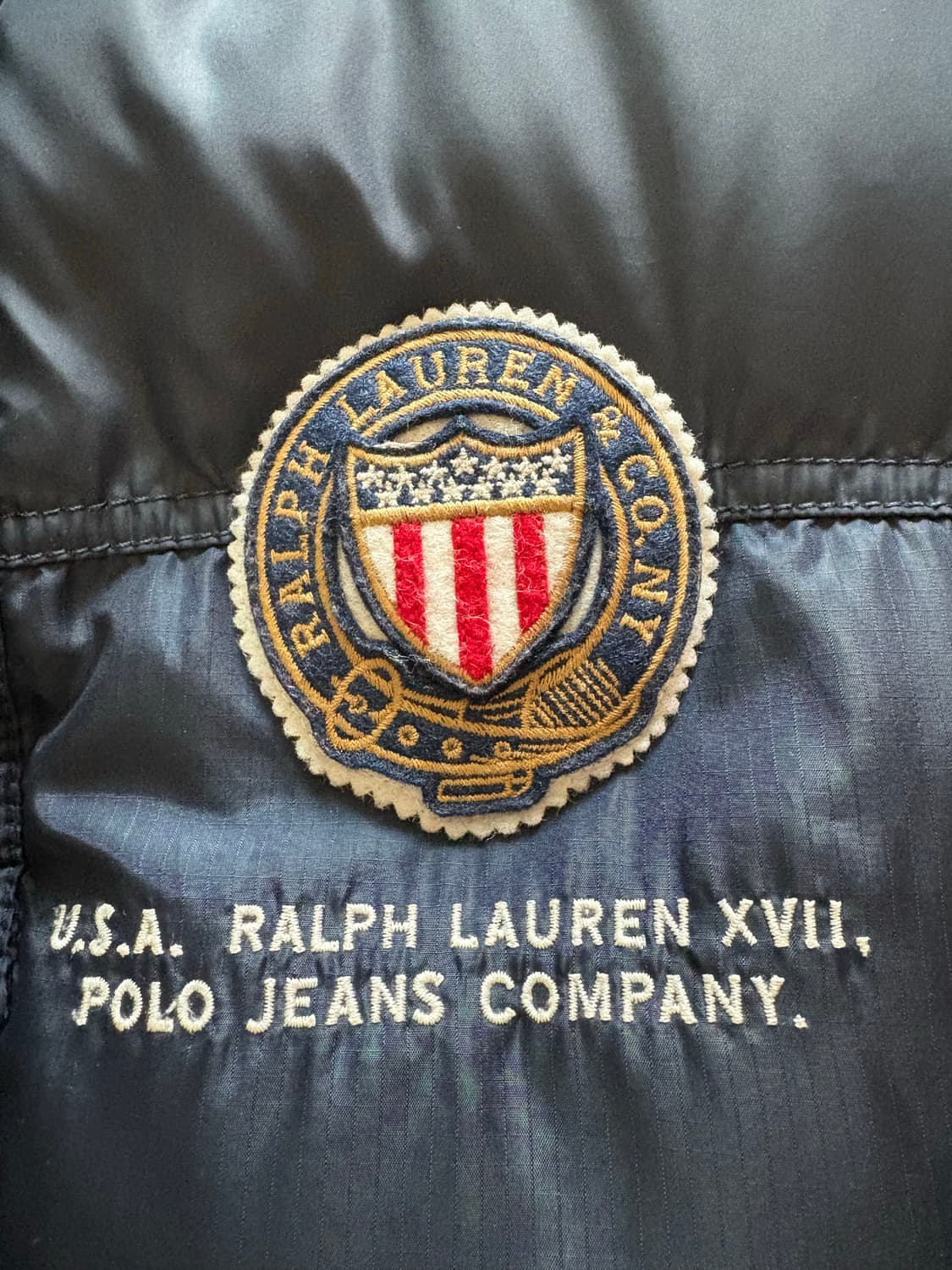 M(100) 폴로 랄프로렌 성조기 와펜 네이비 구스다 운 패딩 자켓 상품이미지2