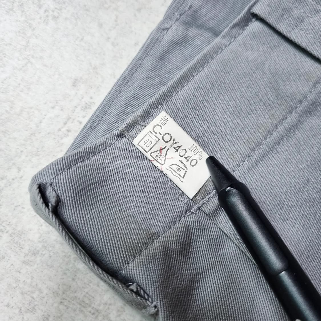 80s jpn Cotton 100 Grey Work Pants 33 sz 상품이미지4