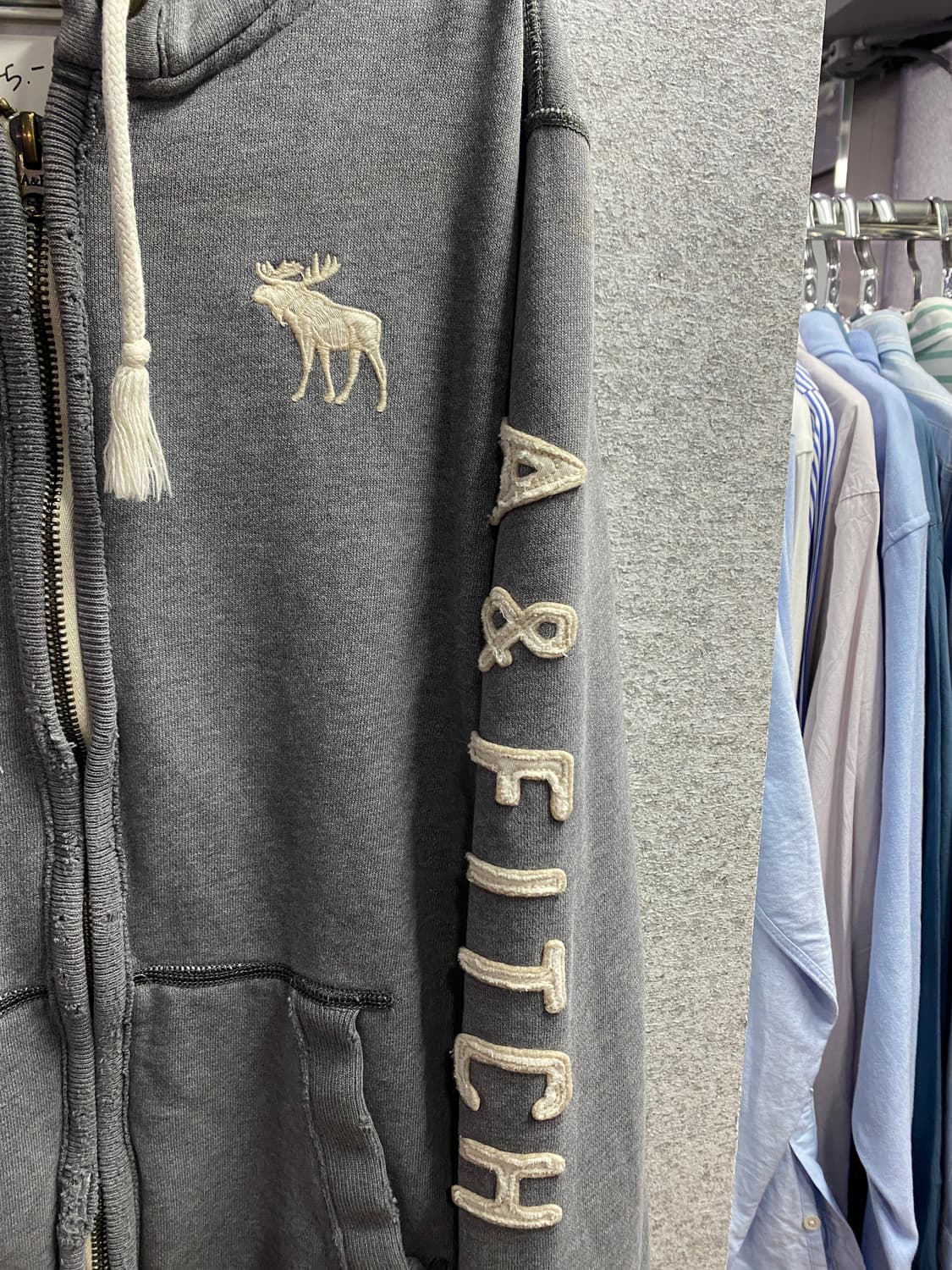 아베크롬비 사이드라인 그레이 후드집업 B3422 상품이미지3