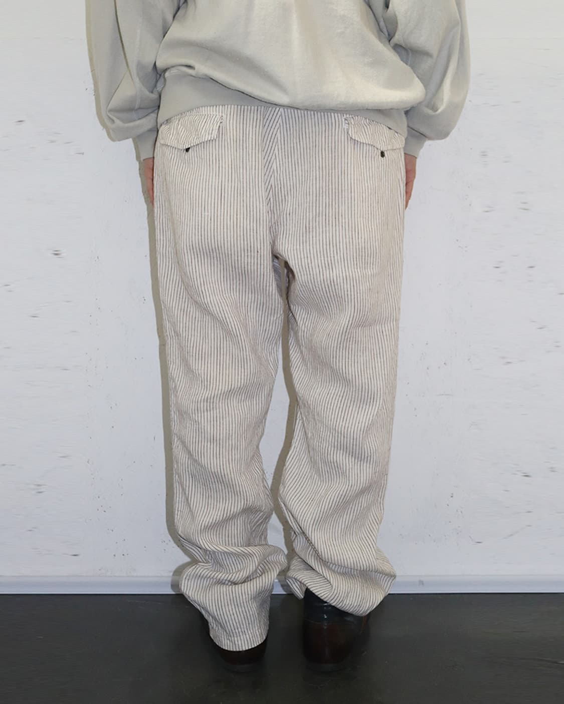 아르마니 꼴레지오니 스트라이프 린넨 팬츠 상품이미지3