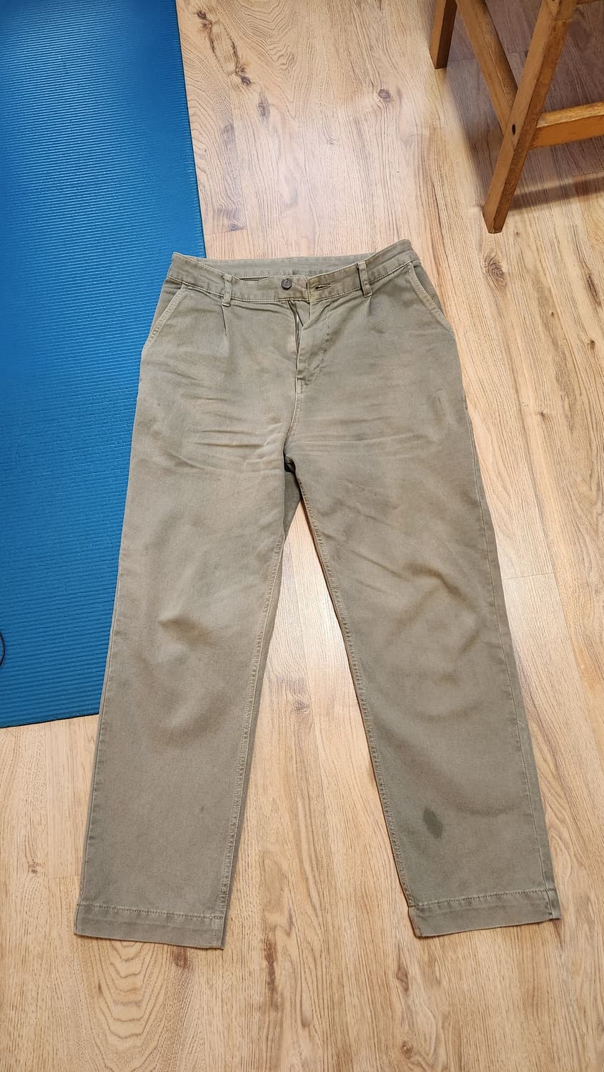 [31] 자라 zara 면바지 스트레이트핏 테이퍼드핏 긴바지 슬랙스 카키 상품이미지7