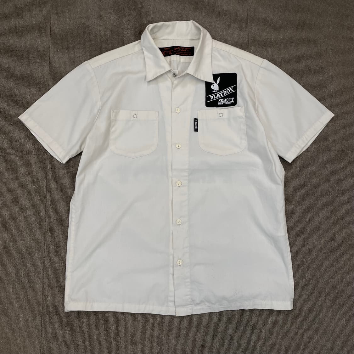 playboy x Schott 플레이보이 쇼트 콜라보 하프셔츠 s  상품이미지2