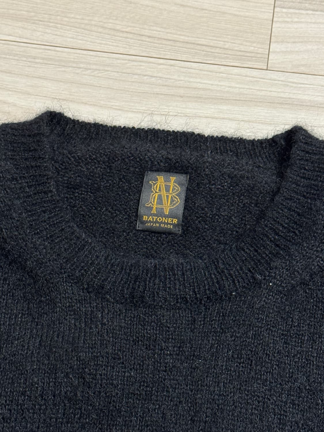 바토너 모헤어 니트 블랙 3 상품이미지2