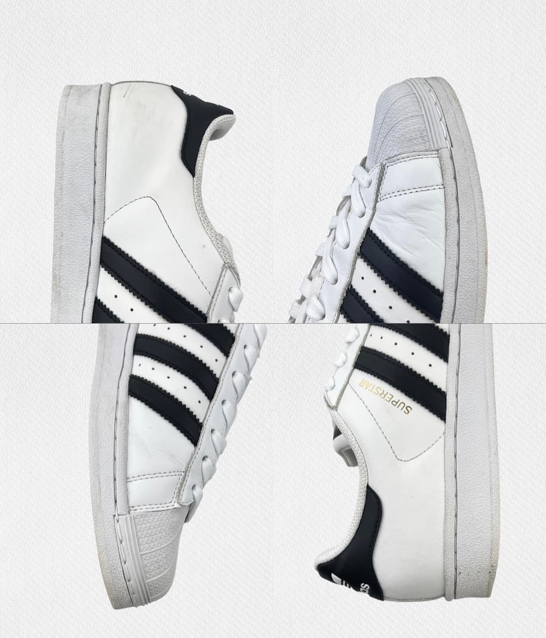 260 아디다스 슈퍼스타 파운데이션 화이트 블랙 상품이미지4